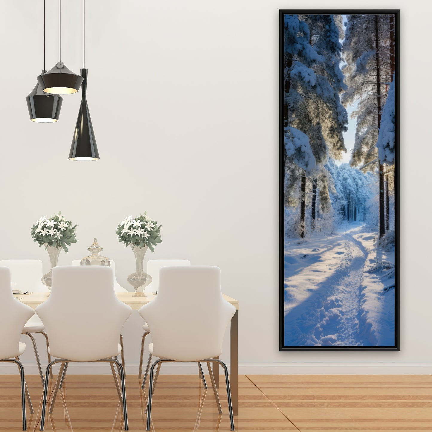 Snowy path - 36"x36" Framed canvas