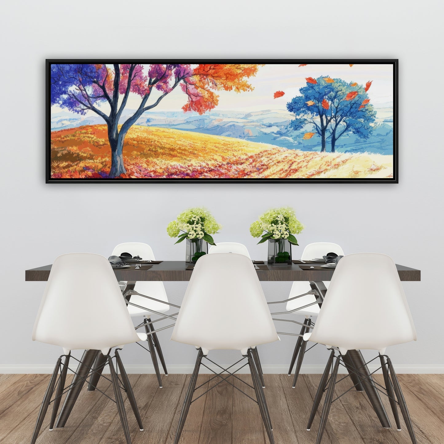 Spring breeze - White Framed Canvas Home Decor Art Piece