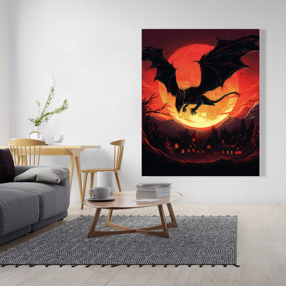The dragon's wrath - 32"x32" Canvas