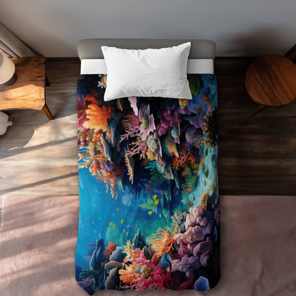 Coral Red Duvet Cover - Stylish Home Decor for Your Bedroom