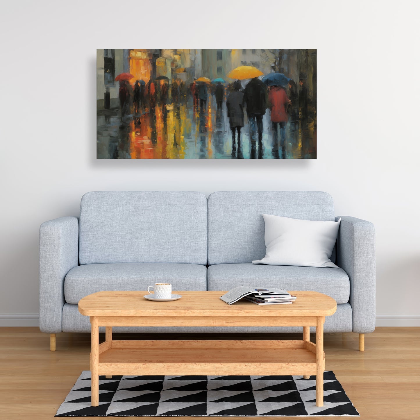 Rainy Day Yellow Canvas - Brighten Your Home Decor Today