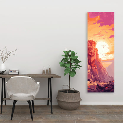 The Setting Rampart - White Canvas | Stylish Art
