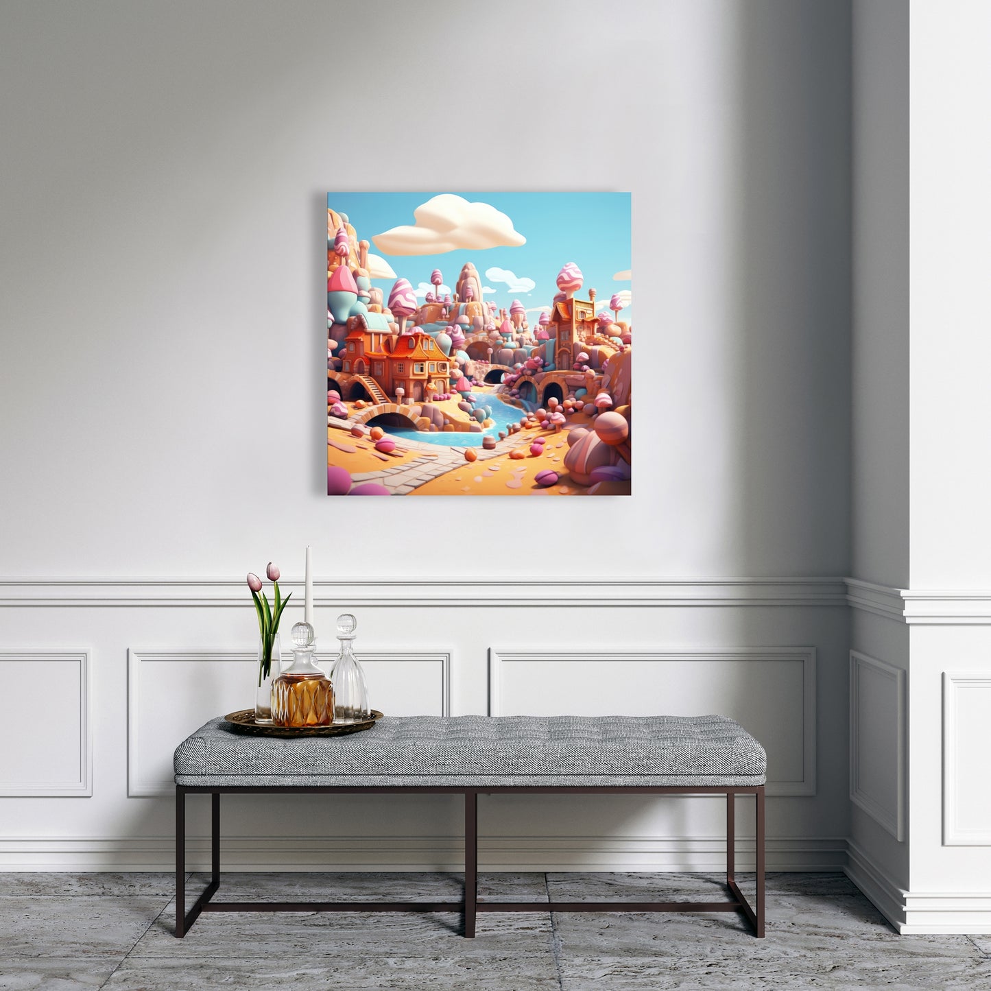 Sweet kingdom Pink Canvas - Stylish Home Decor Accent