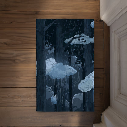 Sneeky clouds Gray Indoor Outdoor Door Mat | Home Decor