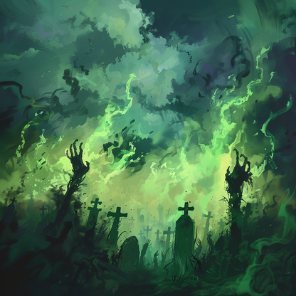 Reaching Hell - Black Canvas Decor Art for Modern Spaces