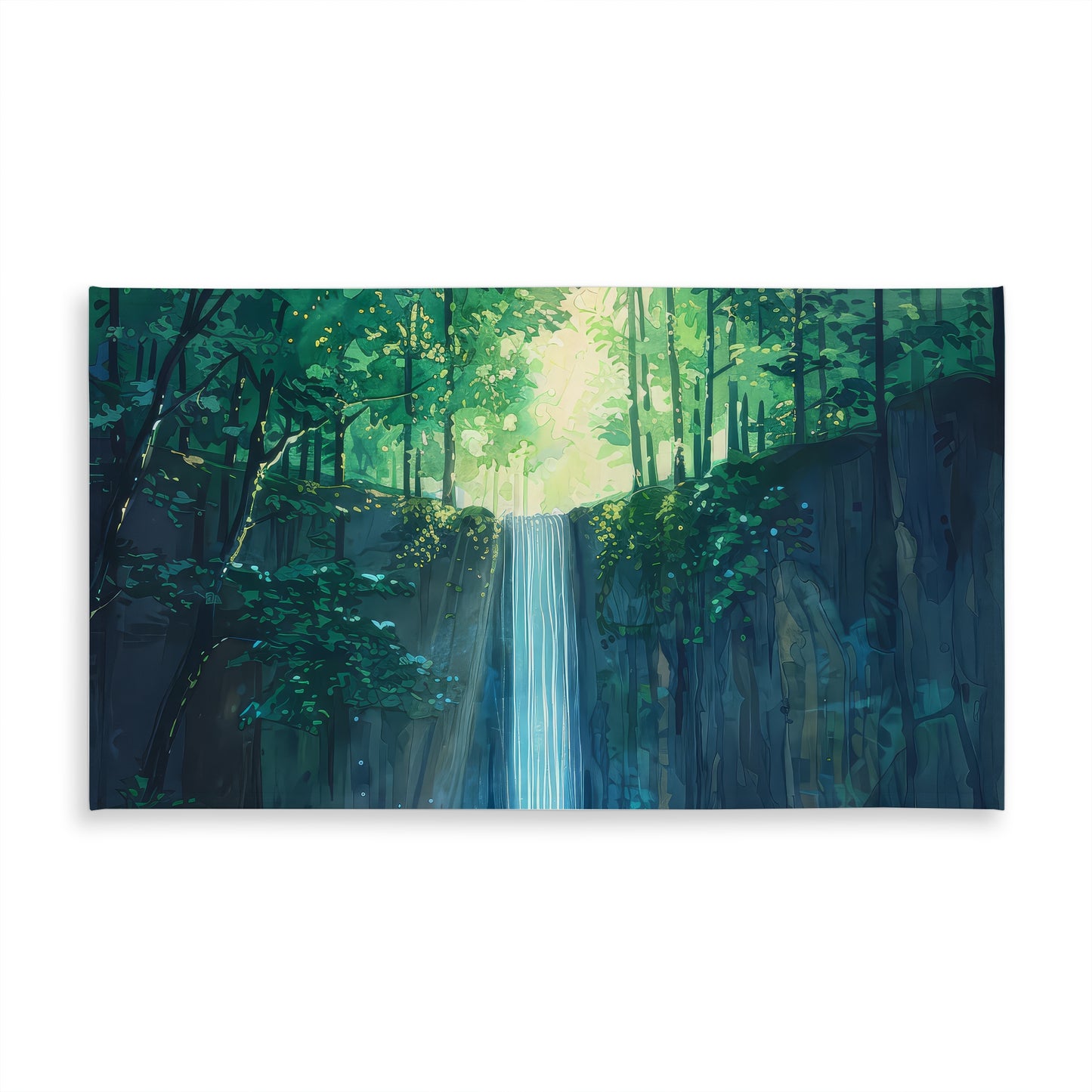 Waterfall Green Indoor Outdoor Tablecloth for Home Decor
