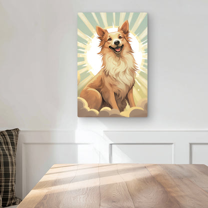 Who's a good boy - Turquoise Metal Print for Home Decor