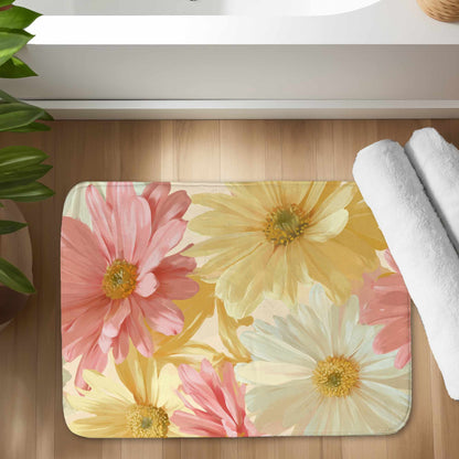 Sunlit Daisy Dream Bath Mat | Cozy Home Decor Accent