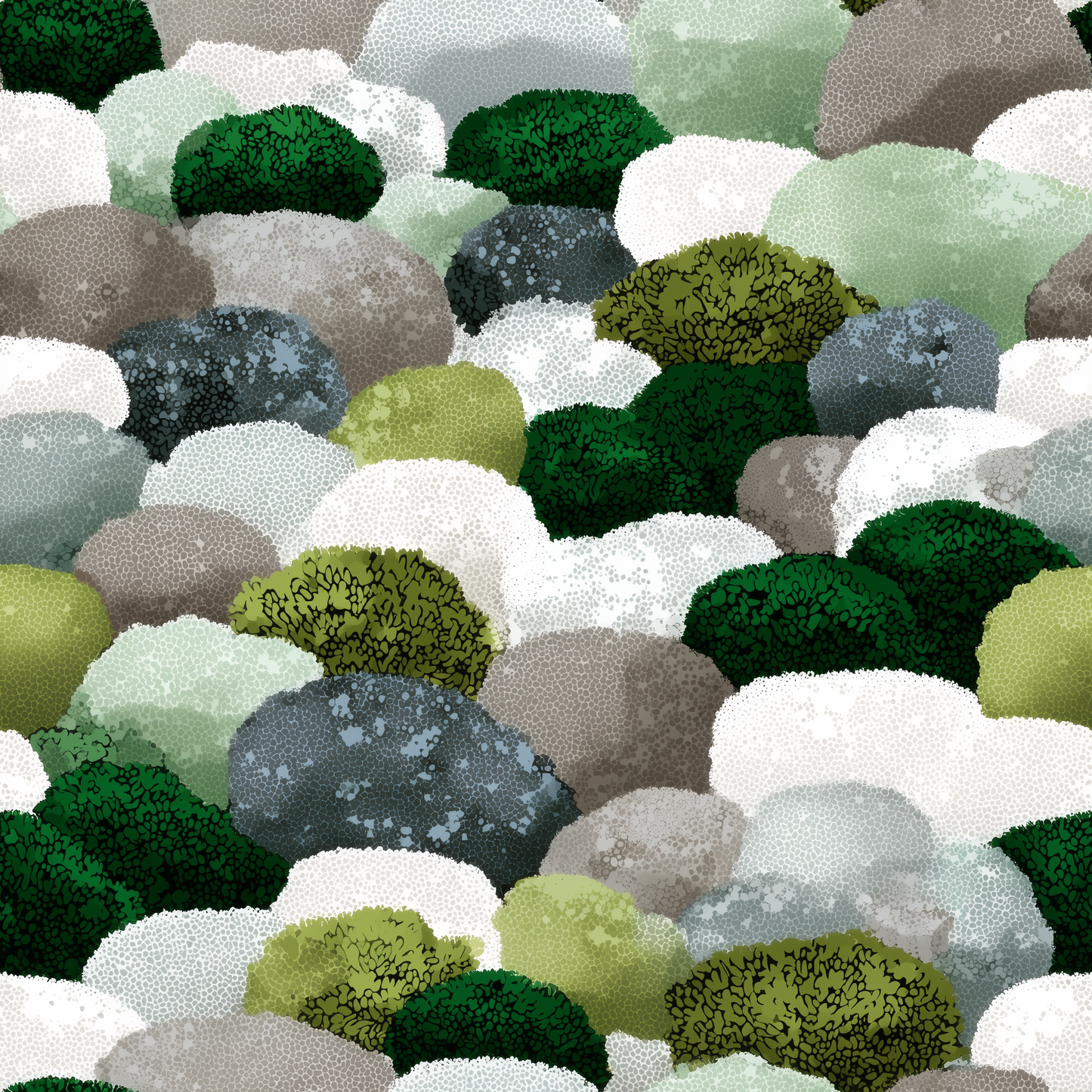 Mossy River Stones Poly Twill Throw Pillow | Home Decor
