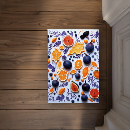 Fruity Skins Orange Indoor Outdoor Door Mat - Home Decor