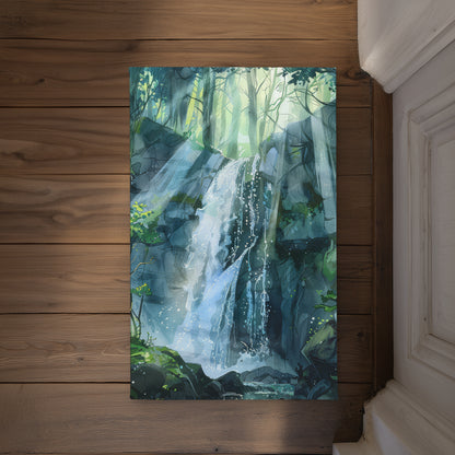 Sleeping fall Gray Indoor Outdoor Door Mat - Home Decor