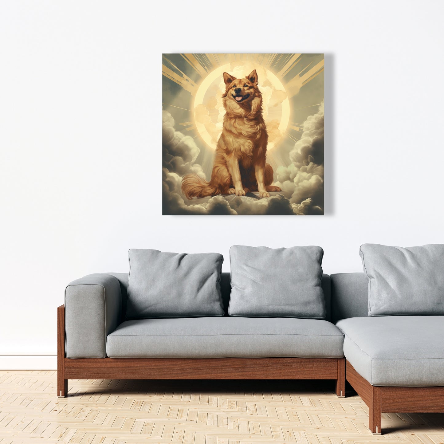 Man's best angel - 32"x32" Canvas