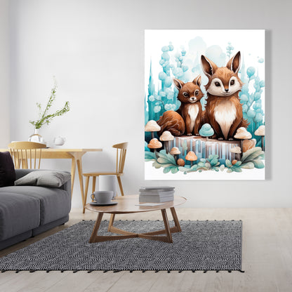 Two pals - White Canvas Home Decor for Stylish Interiors