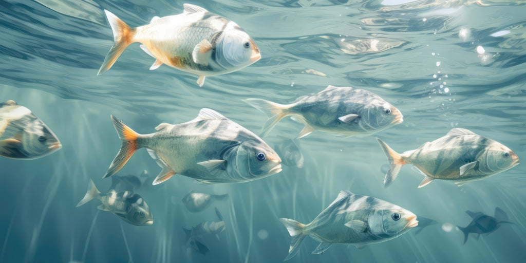 Swimming peacefully Desk Mat - White Home Decor Essentials