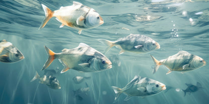Swimming peacefully Desk Mat - White Home Decor Essentials