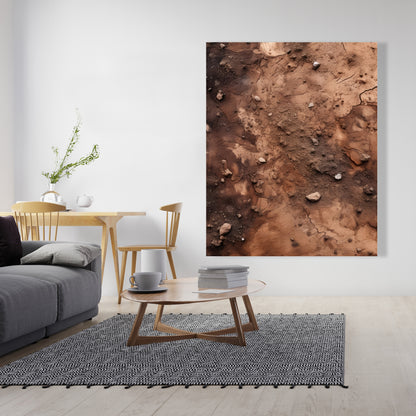 Mud and Stones - Brown Canvas Art for Home Decor