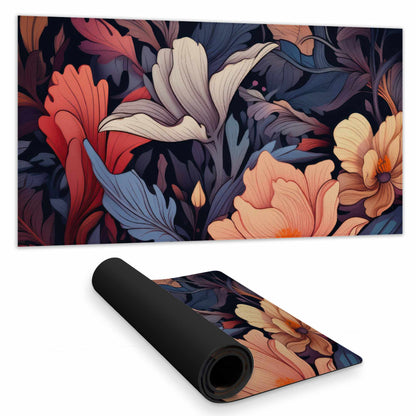 Blooming Uninterrupted - Orange Desk Mat for Home Decor