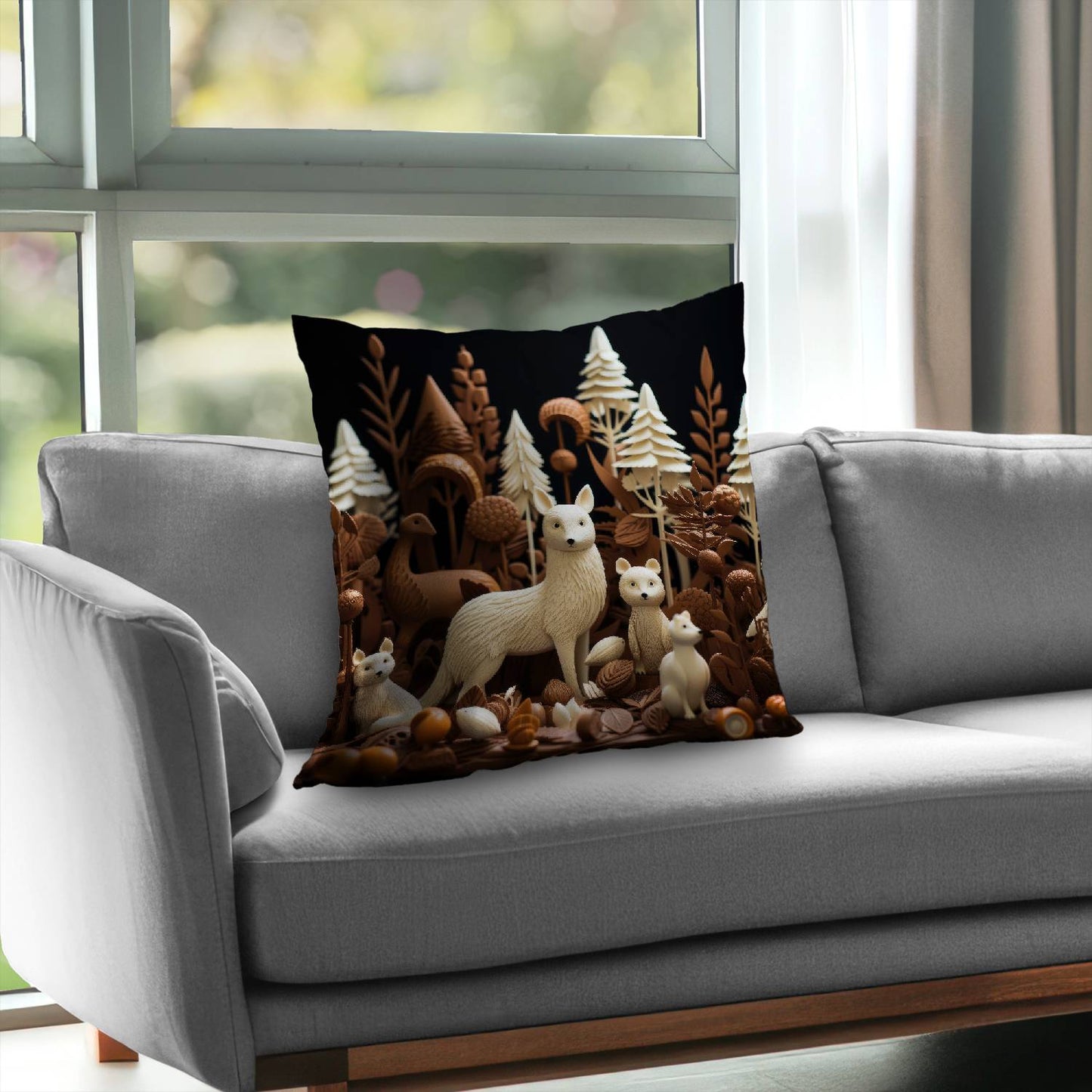 Cacao forest - Throw pillow - Print on demand