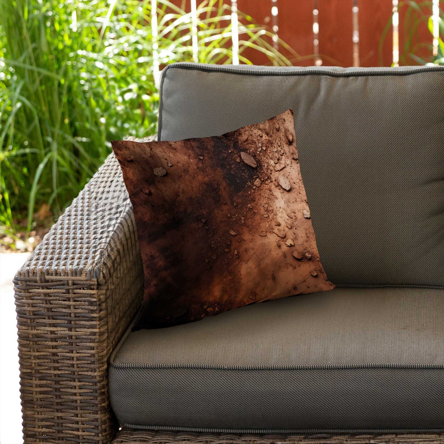 Digging Brown Poly Twill Throw Pillow Insert for Home Decor