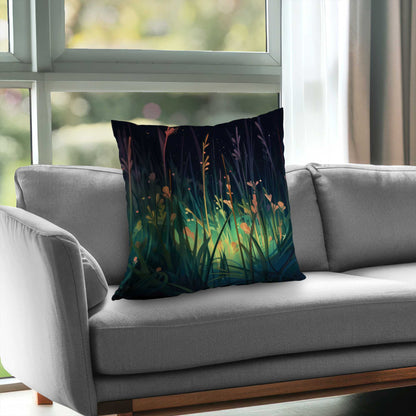 Between Twigs Poly Twill Throw Pillow | Stylish Home Decor