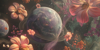 Flower Space Desk Mat - Stylish Home Decor for Your Desk