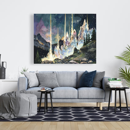 Magical beams - 32"x32" Canvas