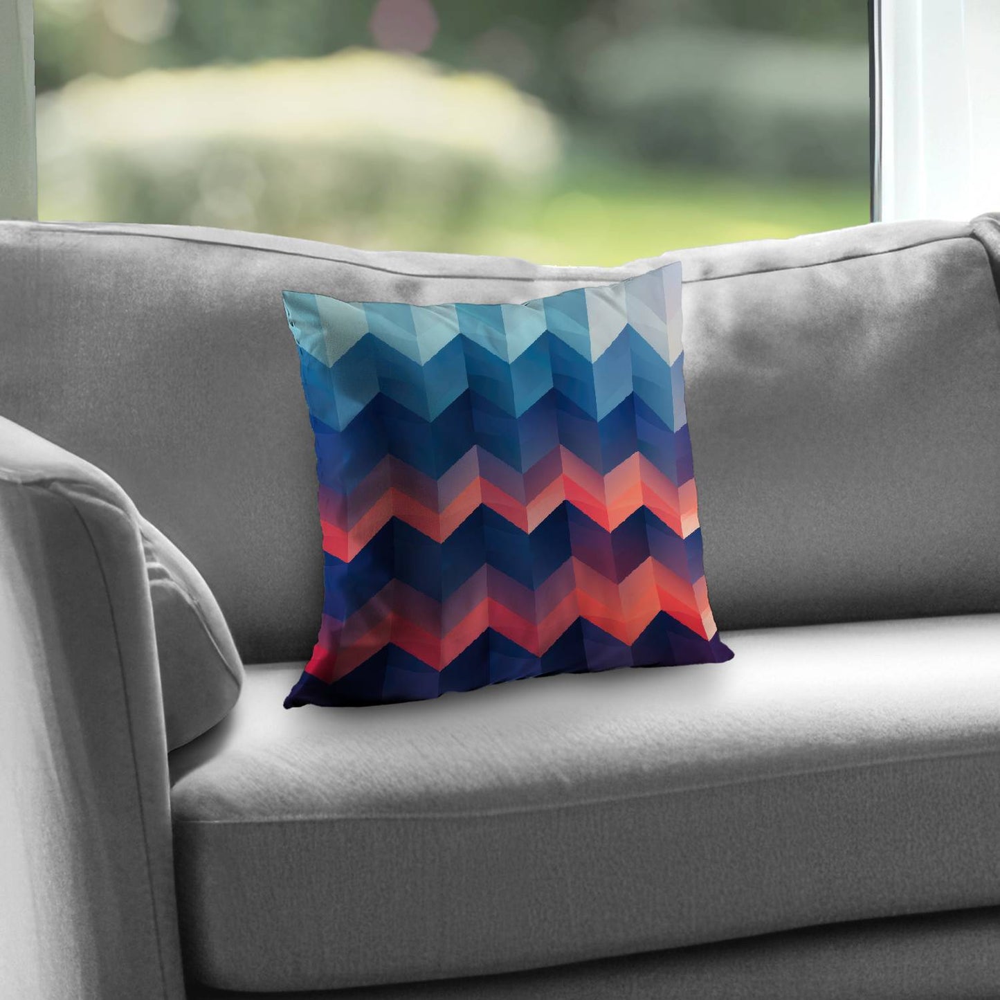 Coussin décoratif Heat Waves en sergé de polyester | Décoration d'intérieur élégante