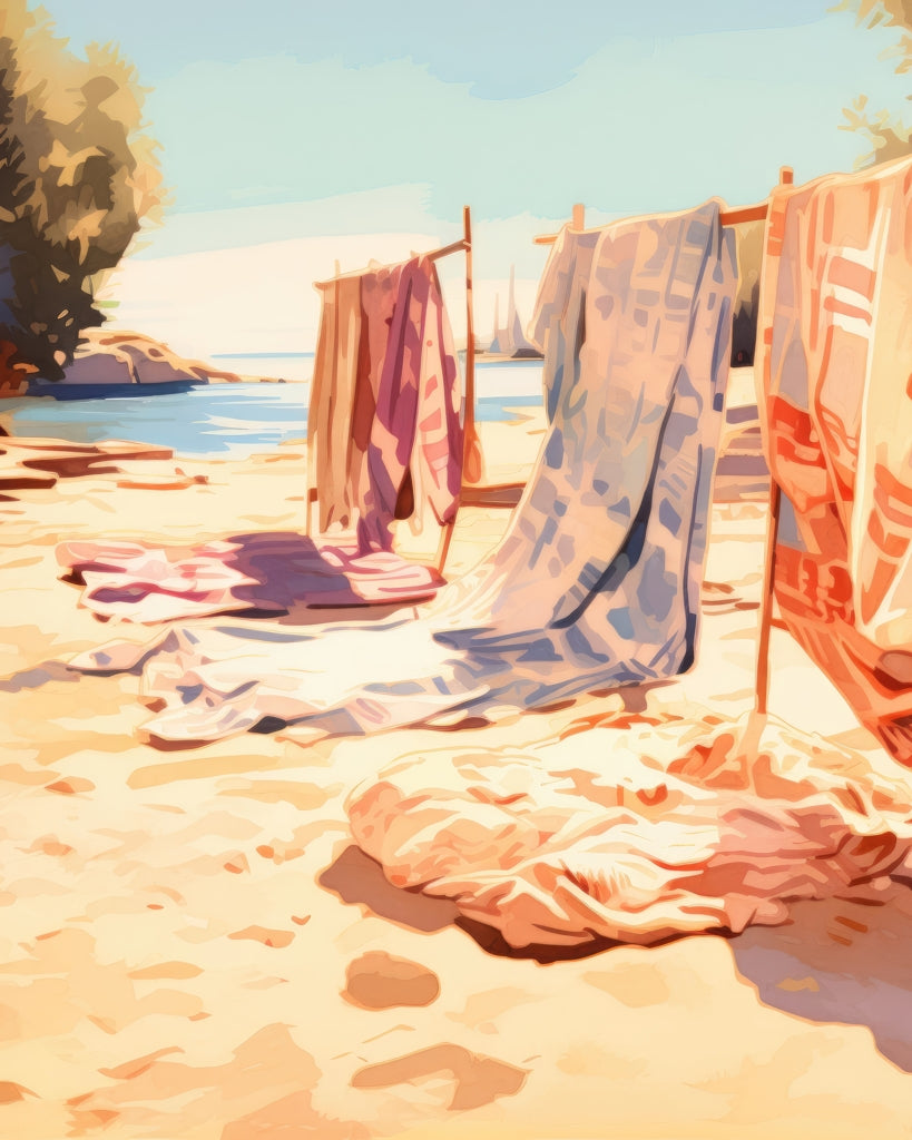 Warm sands - Framed Canvas - Print on demand