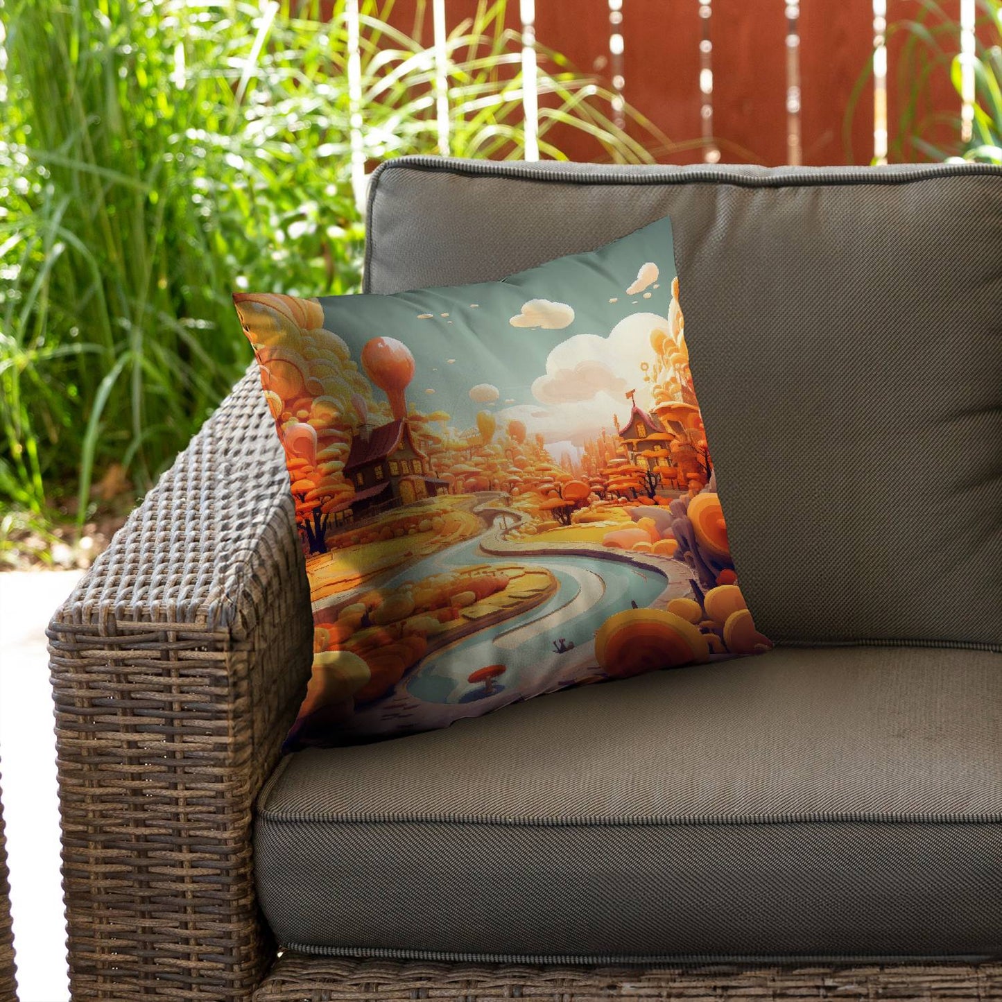 Honey land - Throw pillow - Print on demand