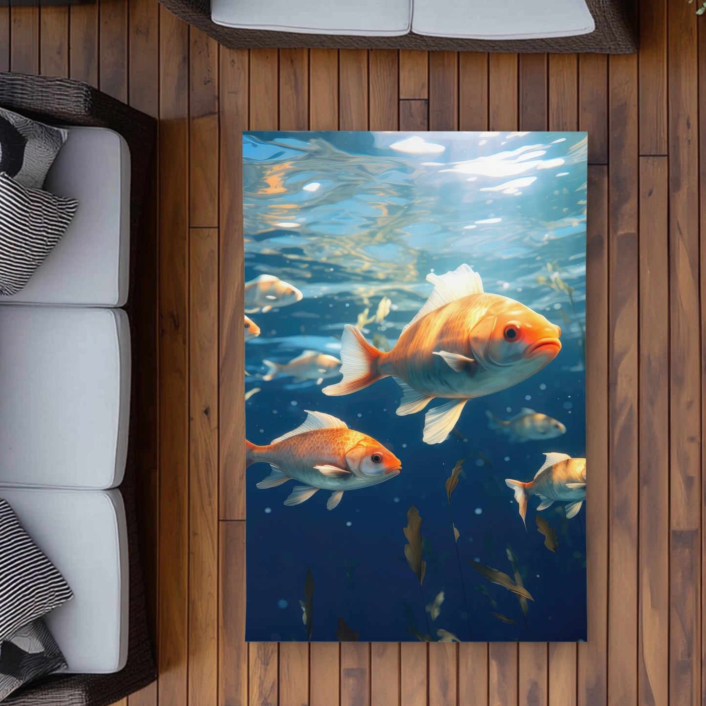 Tapis d'extérieur au design fluide - L'accessoire indispensable pour une décoration stylée