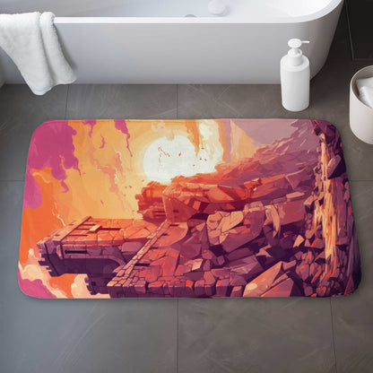 The Setting Rampart - Purple Bath Mat for Home Decor