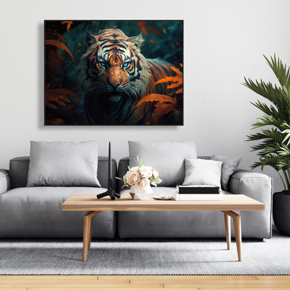 Observed - Orange Framed Canvas Art for Home Decor