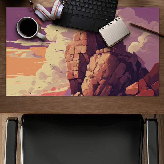 Standing Above Beige Gaming Mat - Stylish Home Decor Accessory