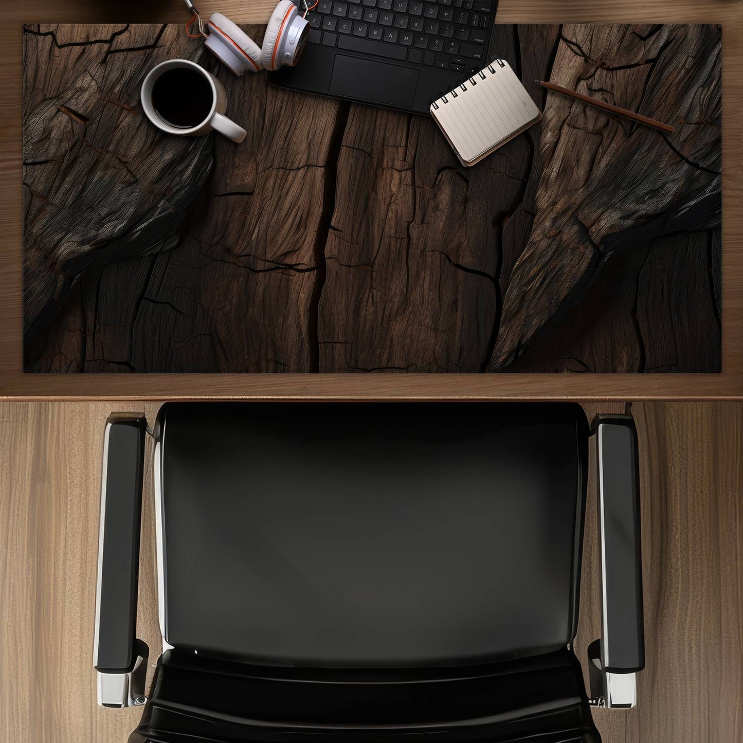 Brown wood - Desk mat - Print on demand