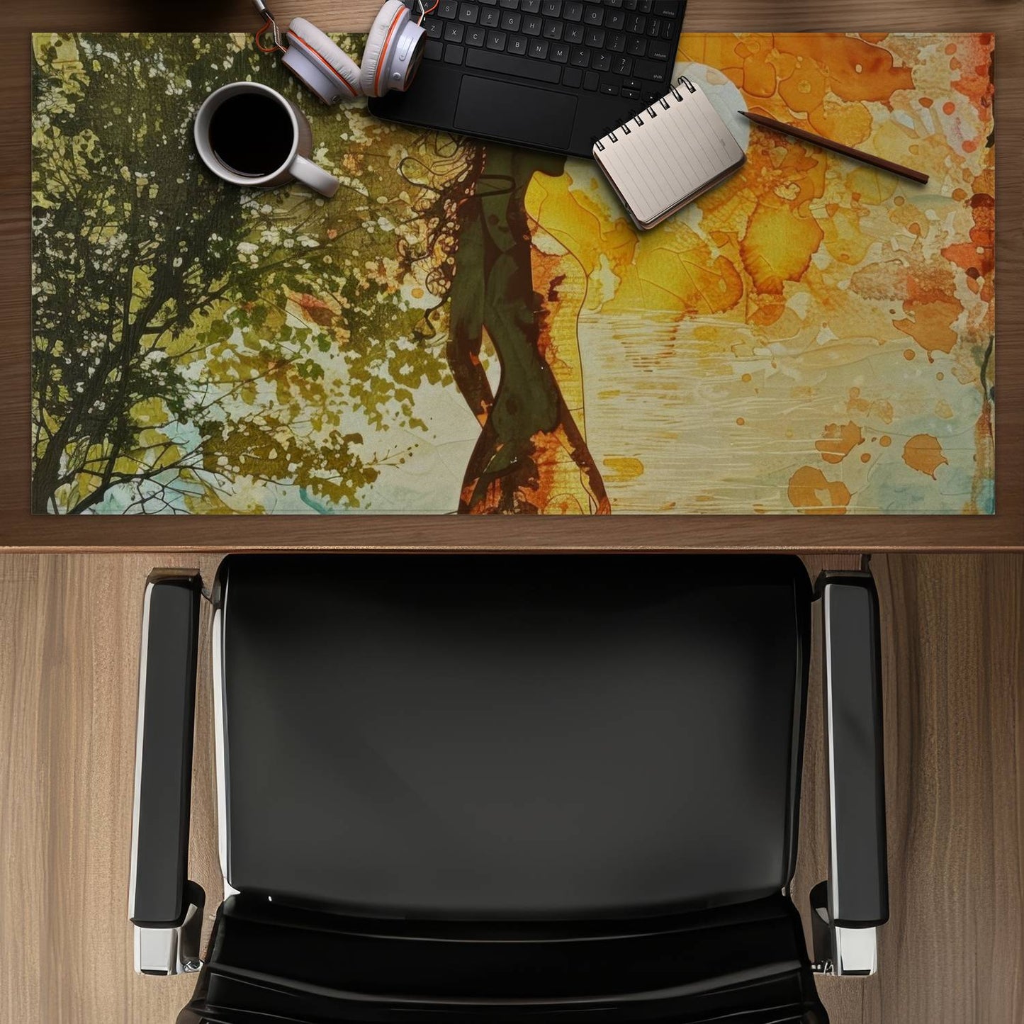 Peaceful sun - Desk mat - Print on demand