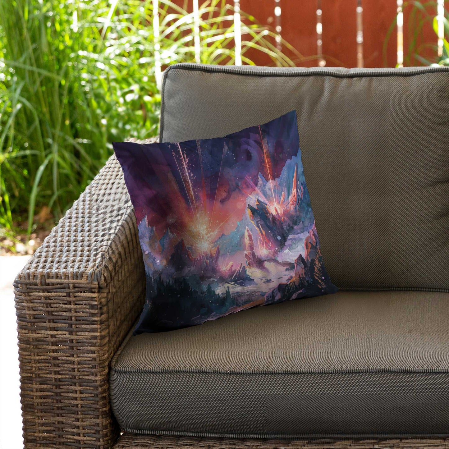 Beaming signal Poly Twill Throw Pillow - Home Decor Accent