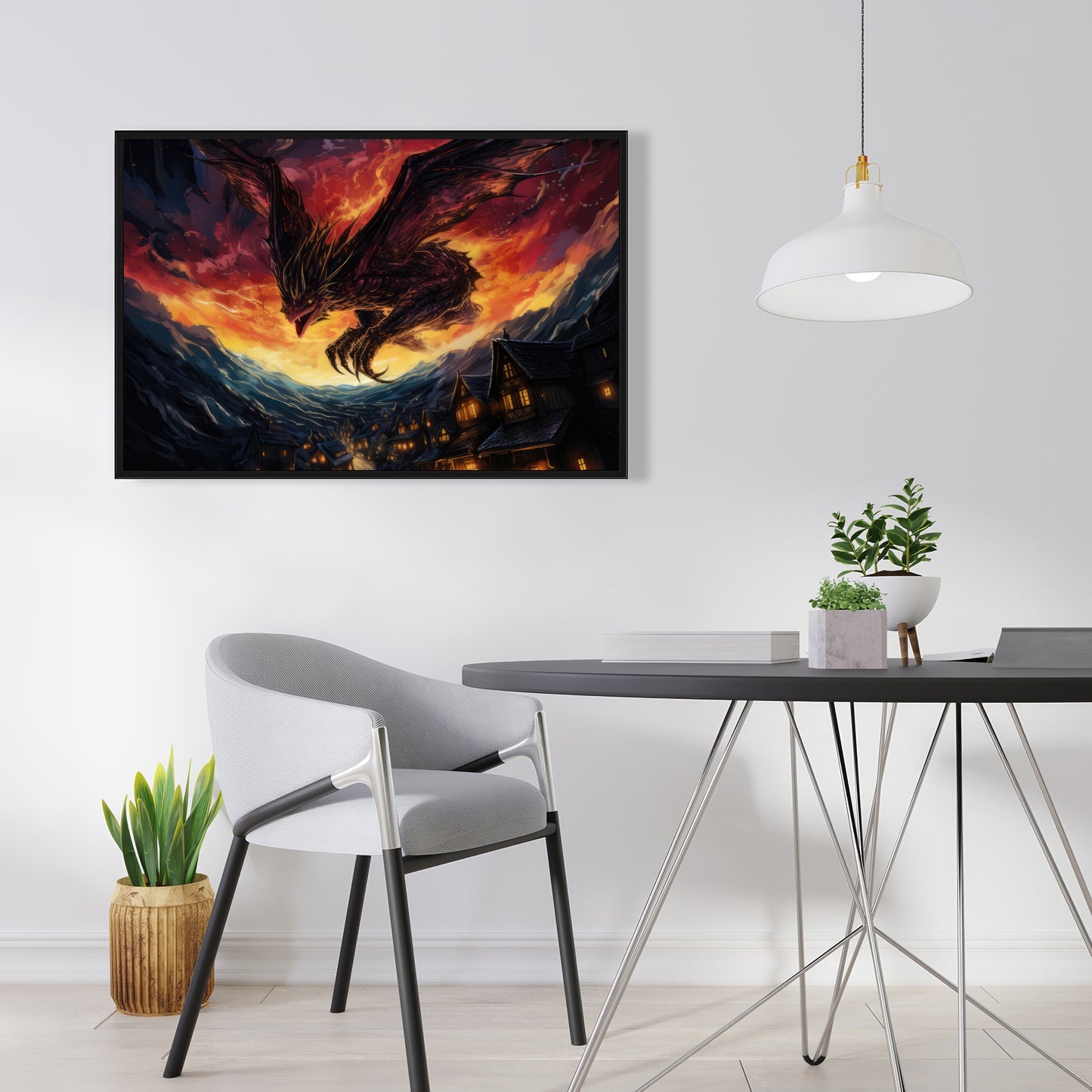 Back for Revenge - Orange Framed Canvas for Home Decor