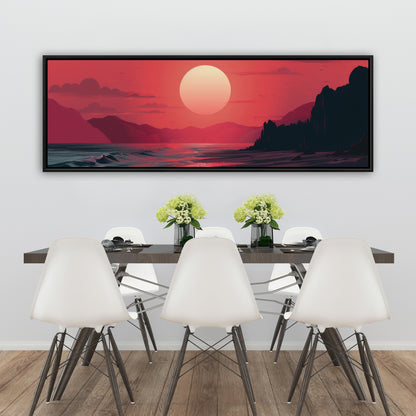 Red Sky - Red Framed Canvas for Stunning Home Decor