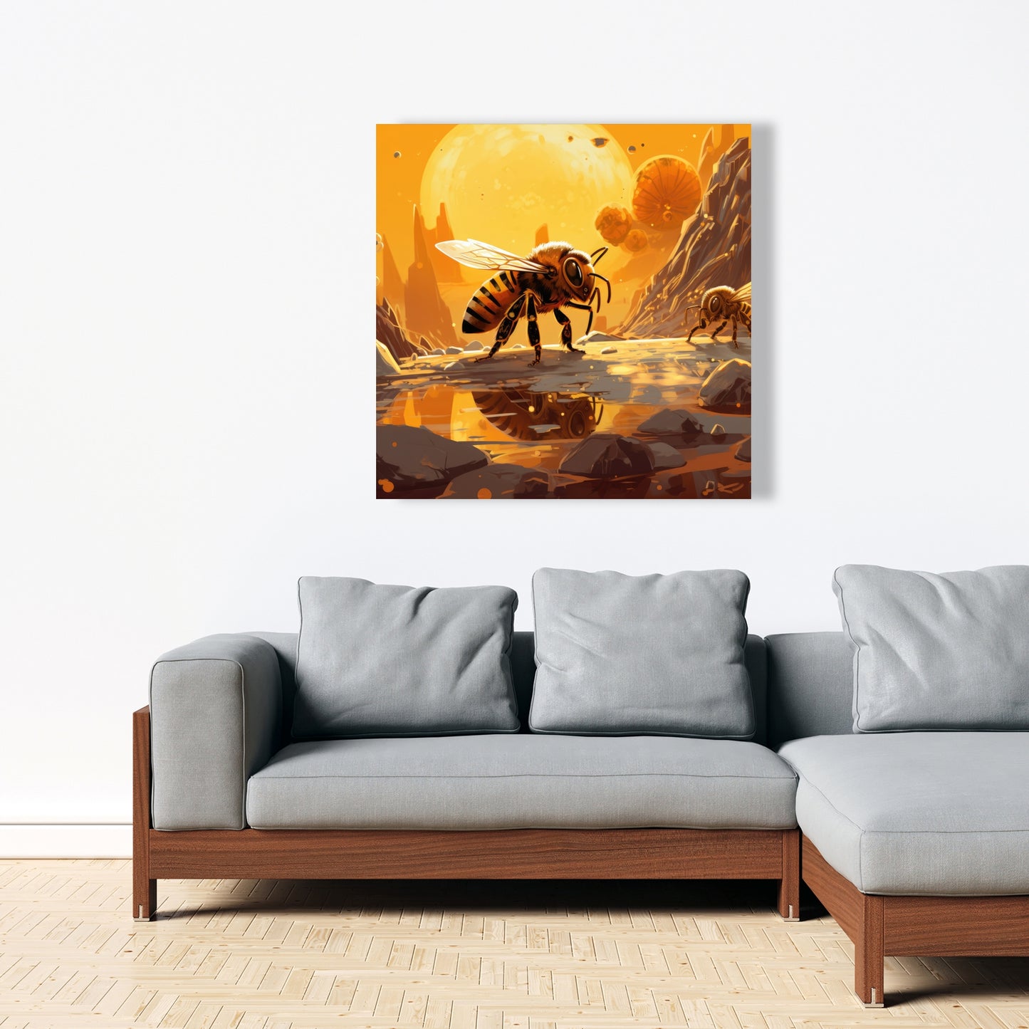Bee world - 32"x32" Canvas