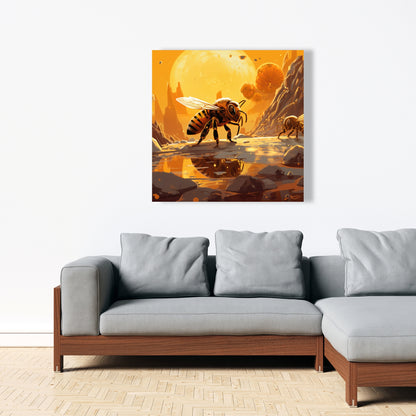 Bee world - 32"x32" Canvas