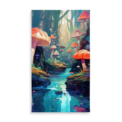 Whimsical Forest Turquoise Tablecloth | Indoor Outdoor Decor