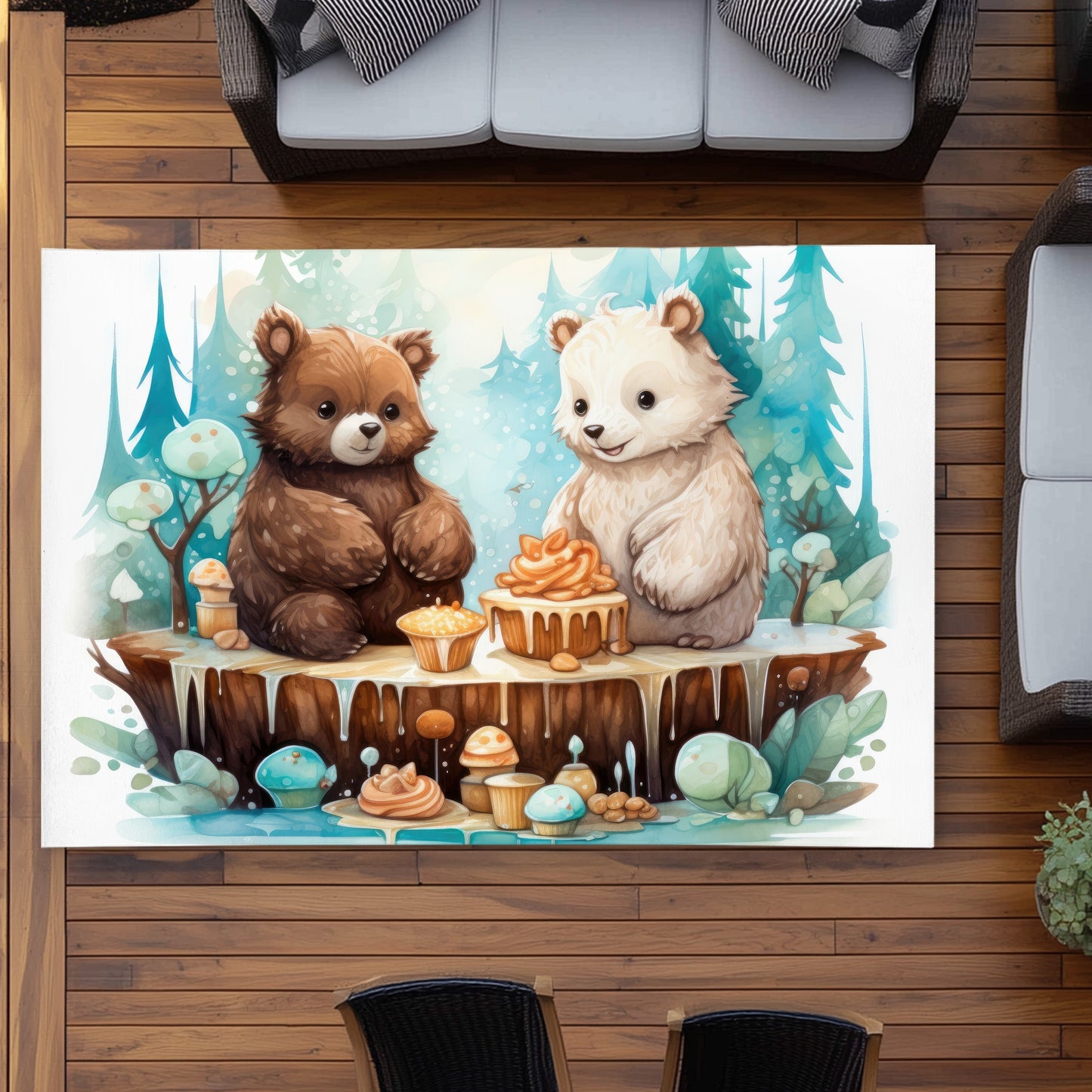 The dessert Brown Outdoor Area Rug | Stylish Home Decor