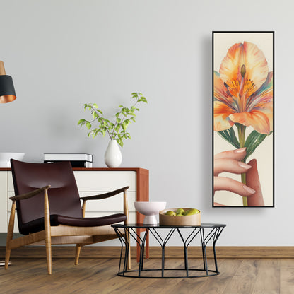 Ahold - Yellow Framed Canvas for Stylish Home Decor