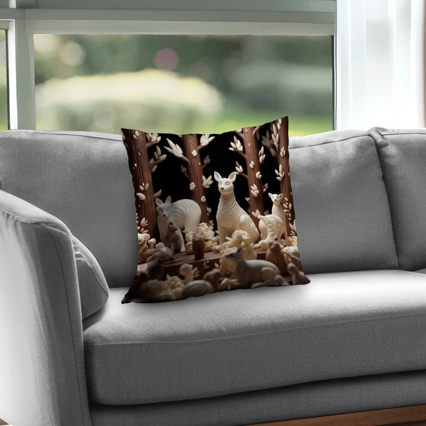 Chocolate friends - Throw pillow - Print on demand