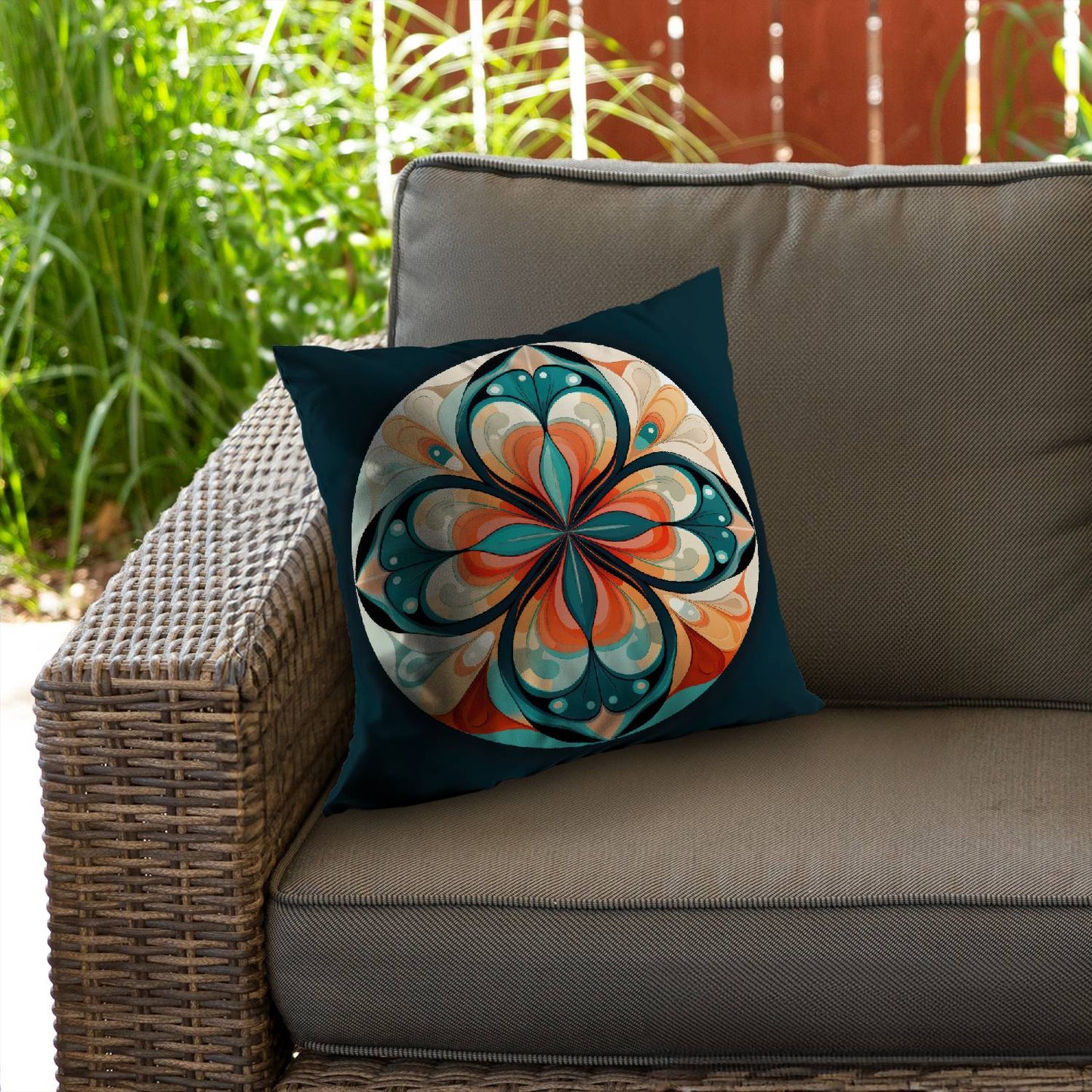 Peaceful mandala - Throw pillow - Print on demand