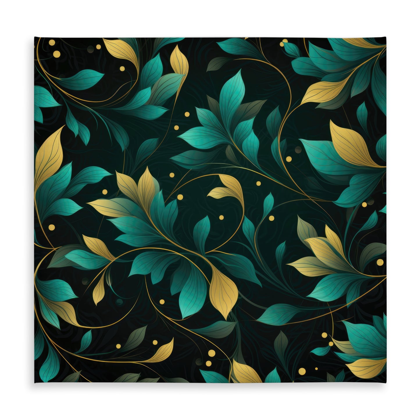 Twirling Twigs Tablecloth - Green Indoor Outdoor Home Decor