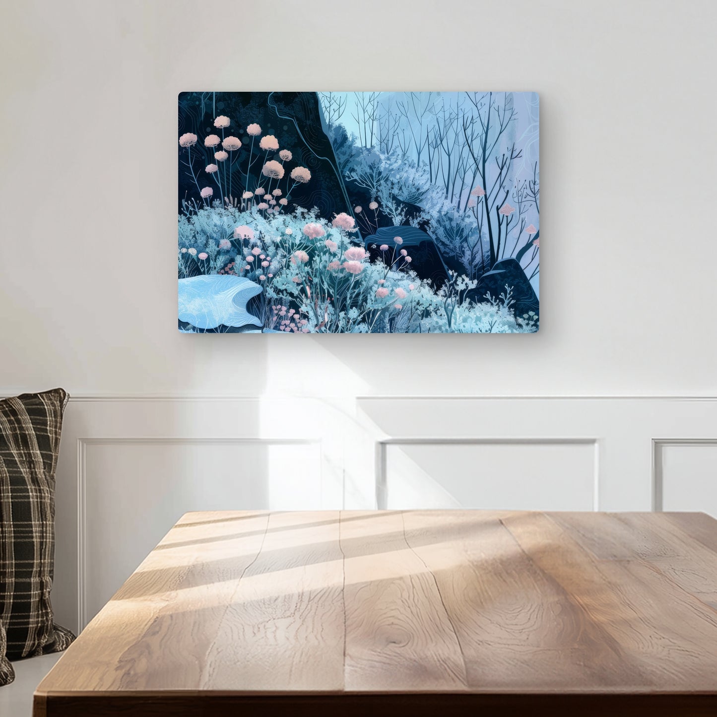 Annual Freeze - Beige Metal Print for Elegant Home Decor