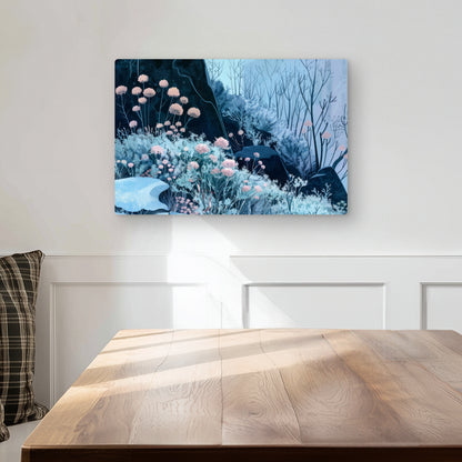 Annual Freeze - Beige Metal Print for Elegant Home Decor