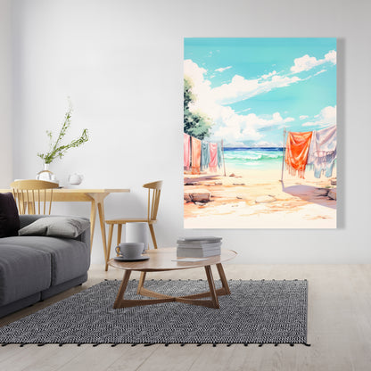 Sunny side Orange Canvas | Bright Home Decor Accent