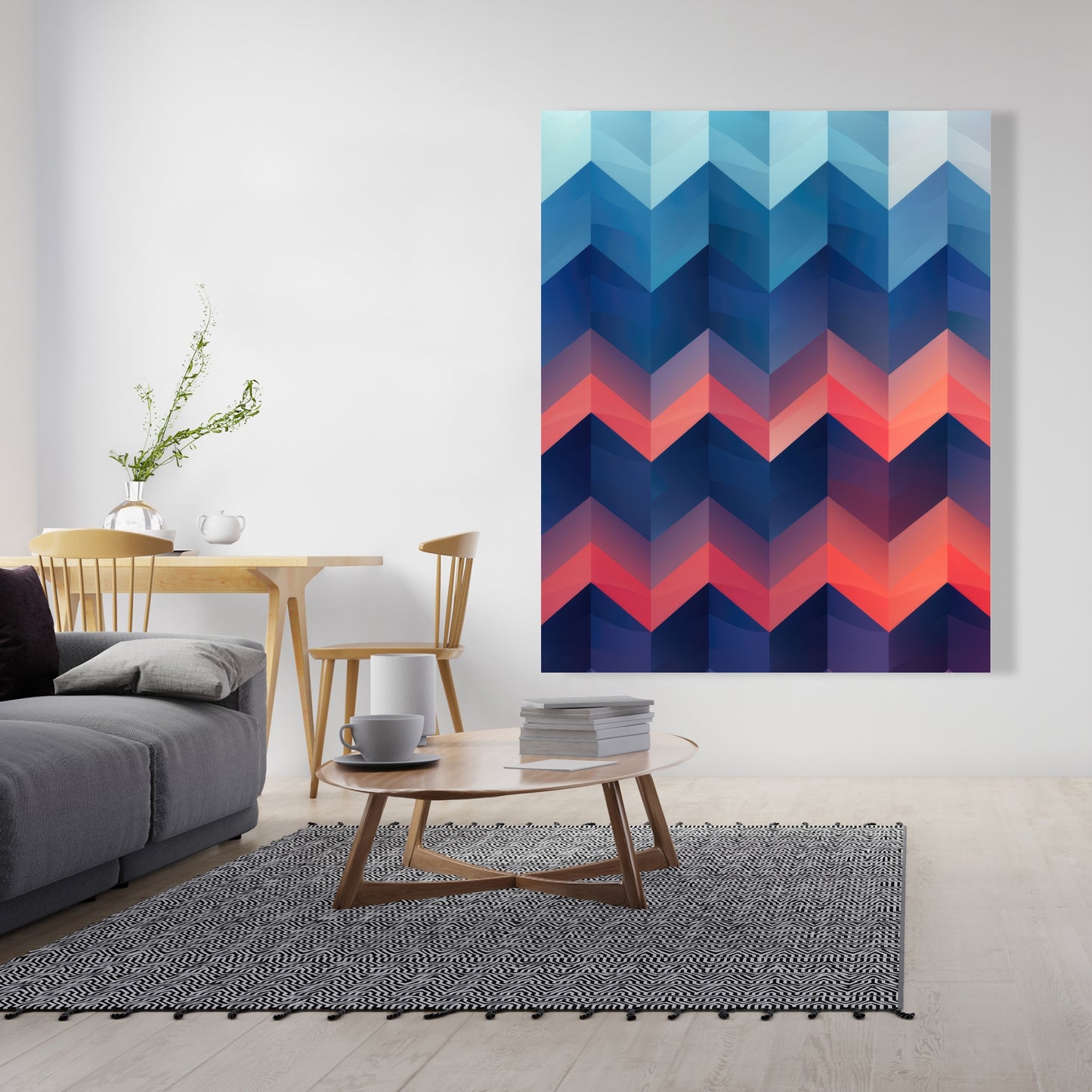 Heat Waves - Red Canvas Art for Home Decor | Vibrant Design